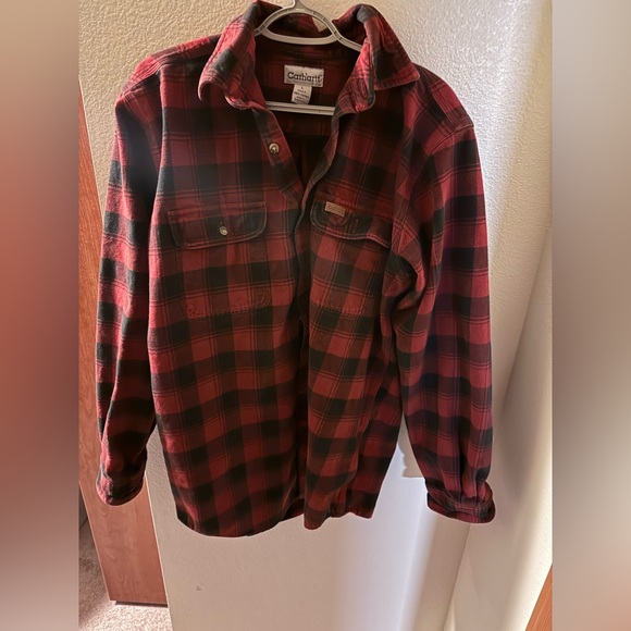 Carhartt Heavyweight Flannel Red - Picture 1 of 4